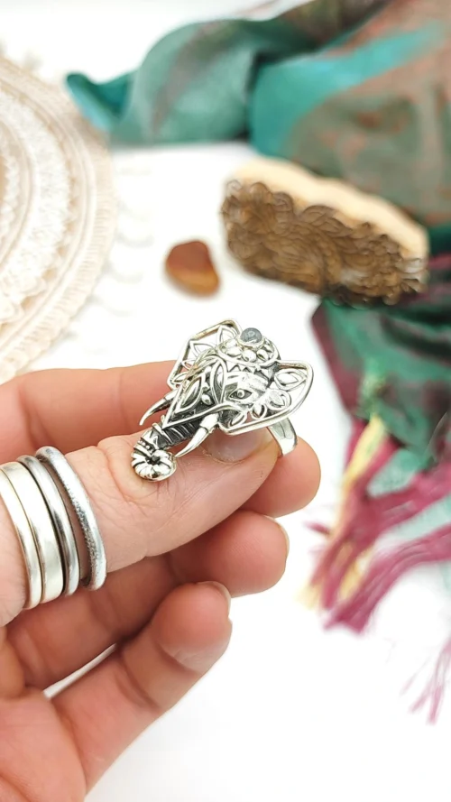 Elefante Pietra di luna misura 12,5 - immagine 2